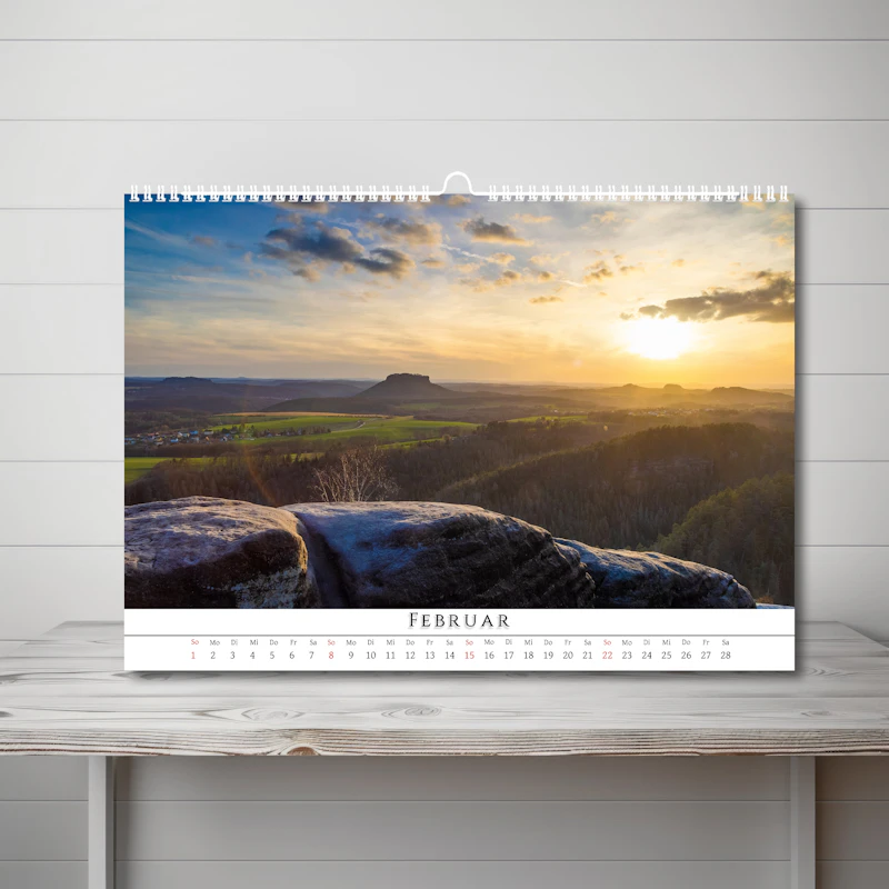 (VORBESTELLUNG) DIN A3 Wandkalender Sächsische Schweiz 2026