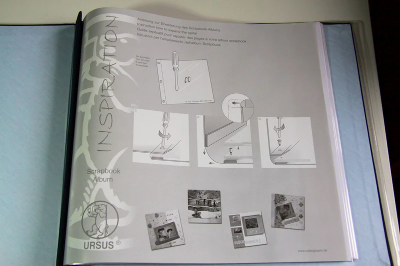 12x12" Scrapbook-Album marineblau, erweiterbar