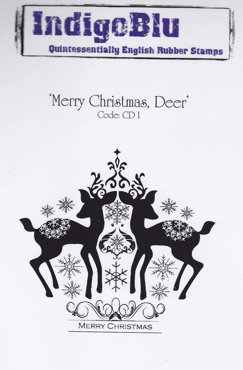 Indigo Blu A6 Stempel "Merry Christmas Deer"