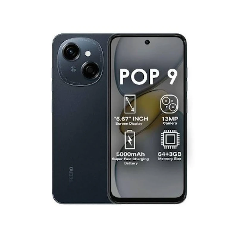 Tecno Pop 9 KL4 + 64 gig + 3 gig 