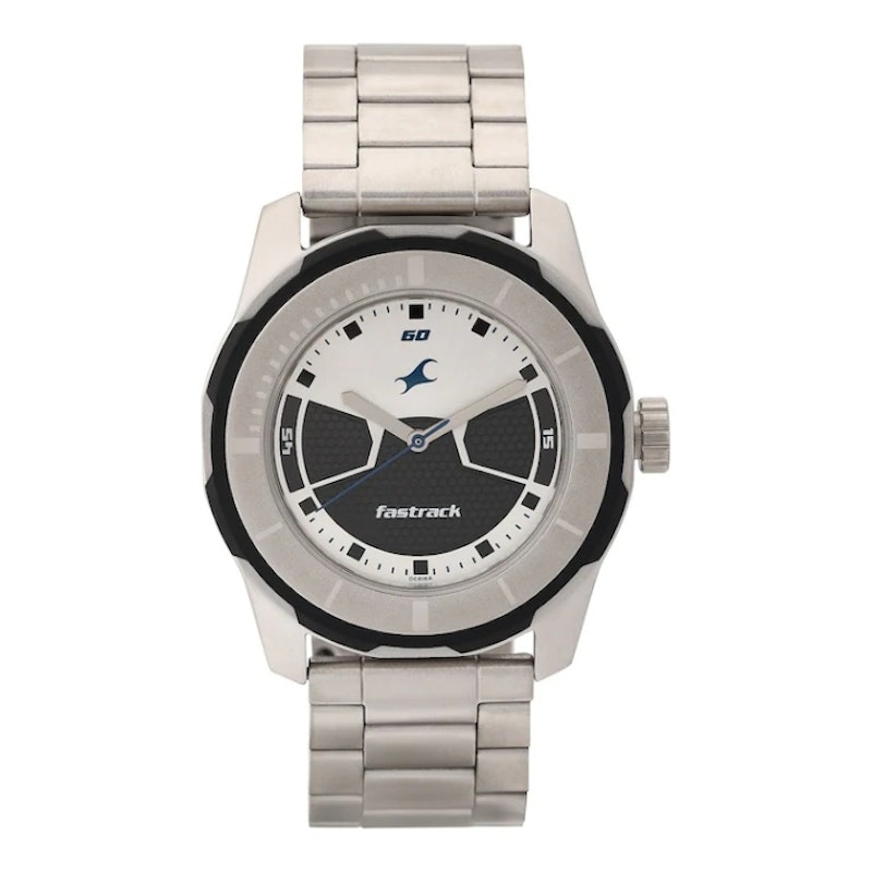 FASTRACK SILVER DIAL SILVER STAINLESS STEEL STRAP WATCH