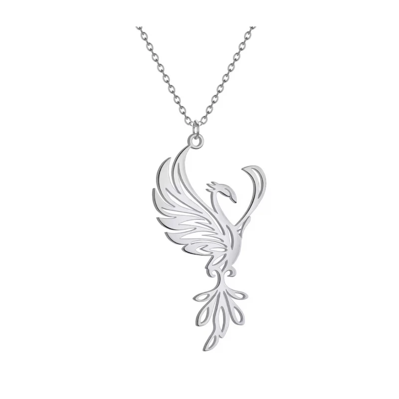 Edelstahl Kette mit Anhänger "Phönix"