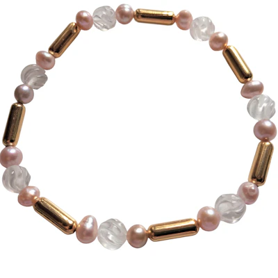 Armband Perlen mit Bergkristall