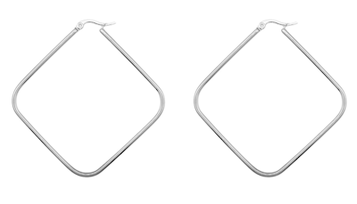 Square Hoops - Silver