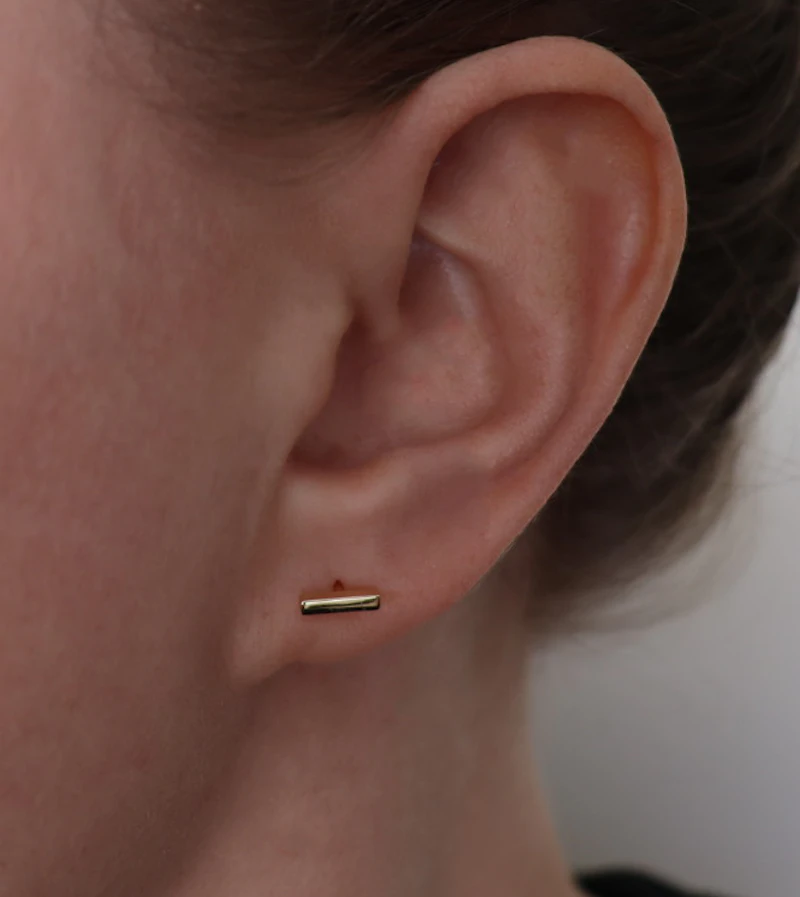 Bar Studs - Gold Vermeil