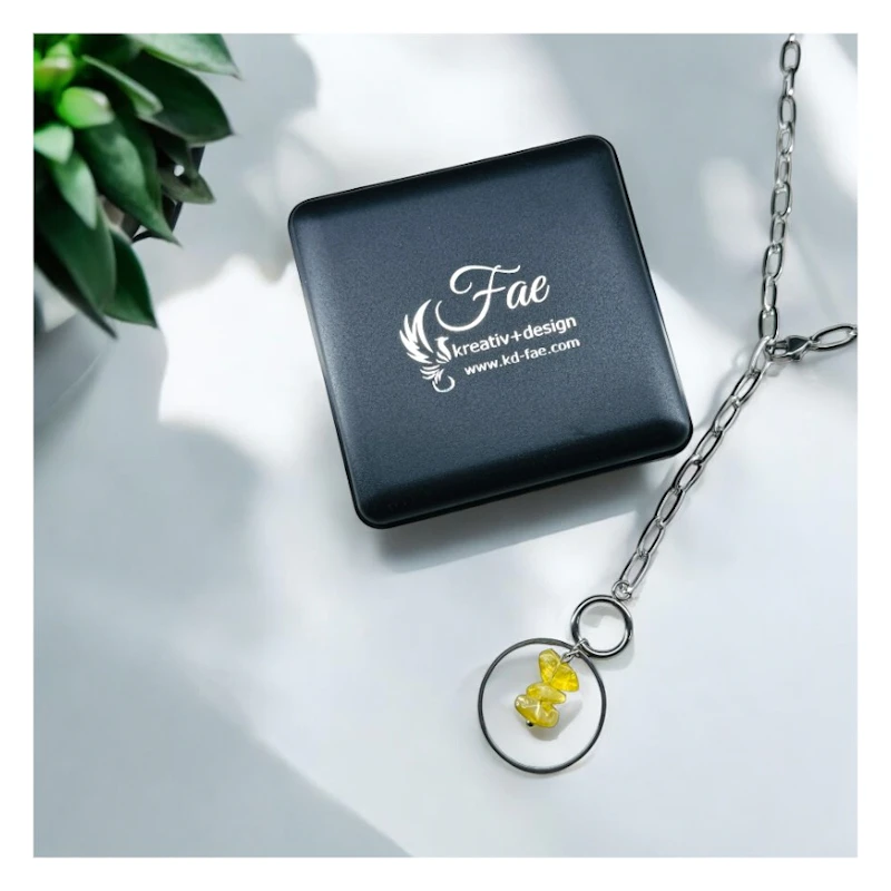 Y-Kette "Ylena" mit Citrin