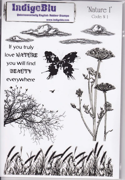 Indigo Blu A5 Stempelset "Nature I"
