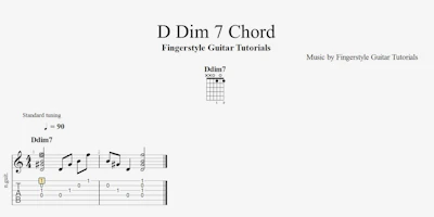 D Diminished 7th Chord | + TABS & Sheet Music