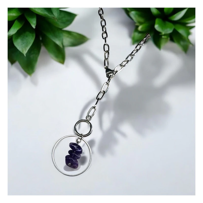 Y-Kette "Ylena" mit Amethyst