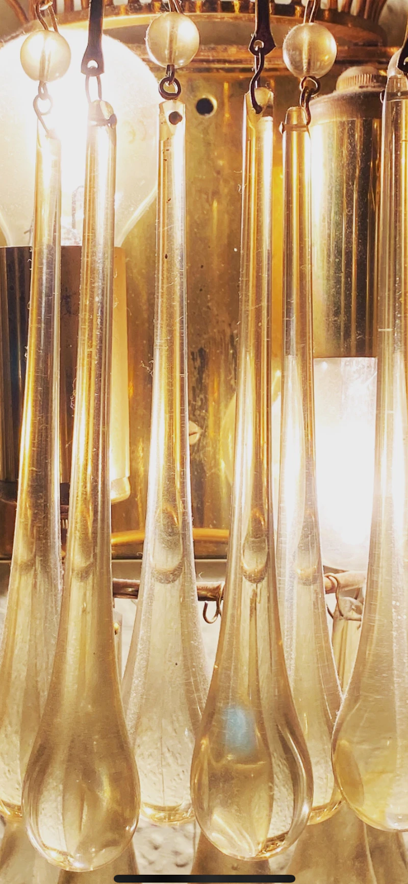 Palwa Teardrop/Waterdrop Wandlampe mit Kristalltropfen