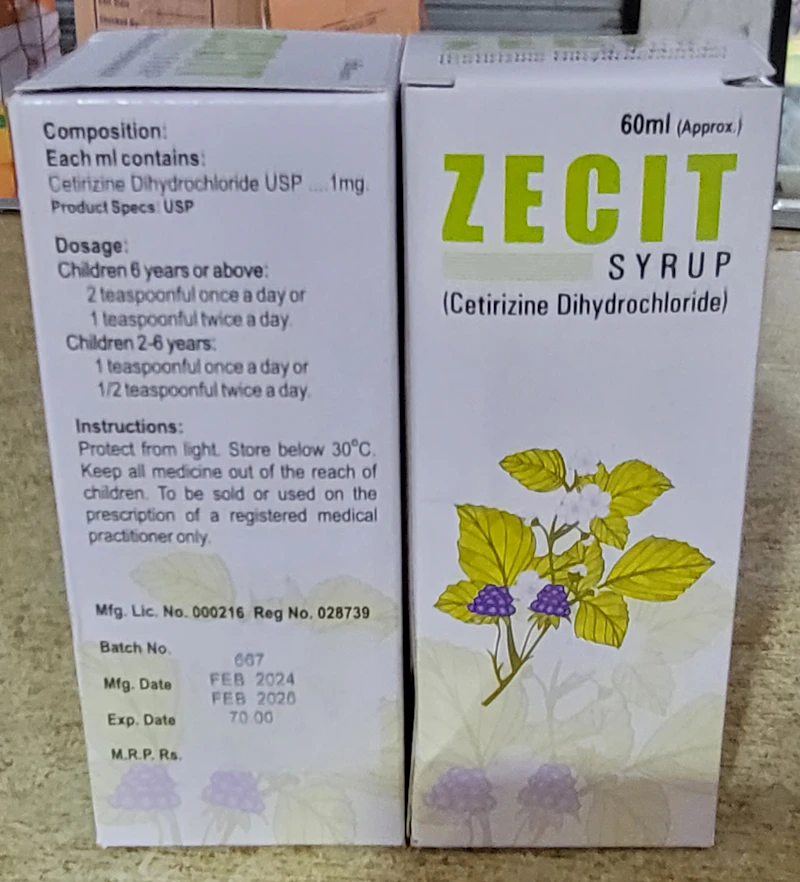 Zecit syrup (Cetirizine)