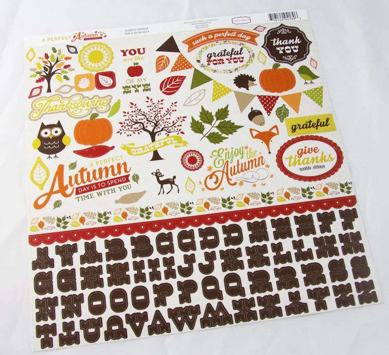 Scrapbook-Set "A perfect Autumn", Herbstmotive