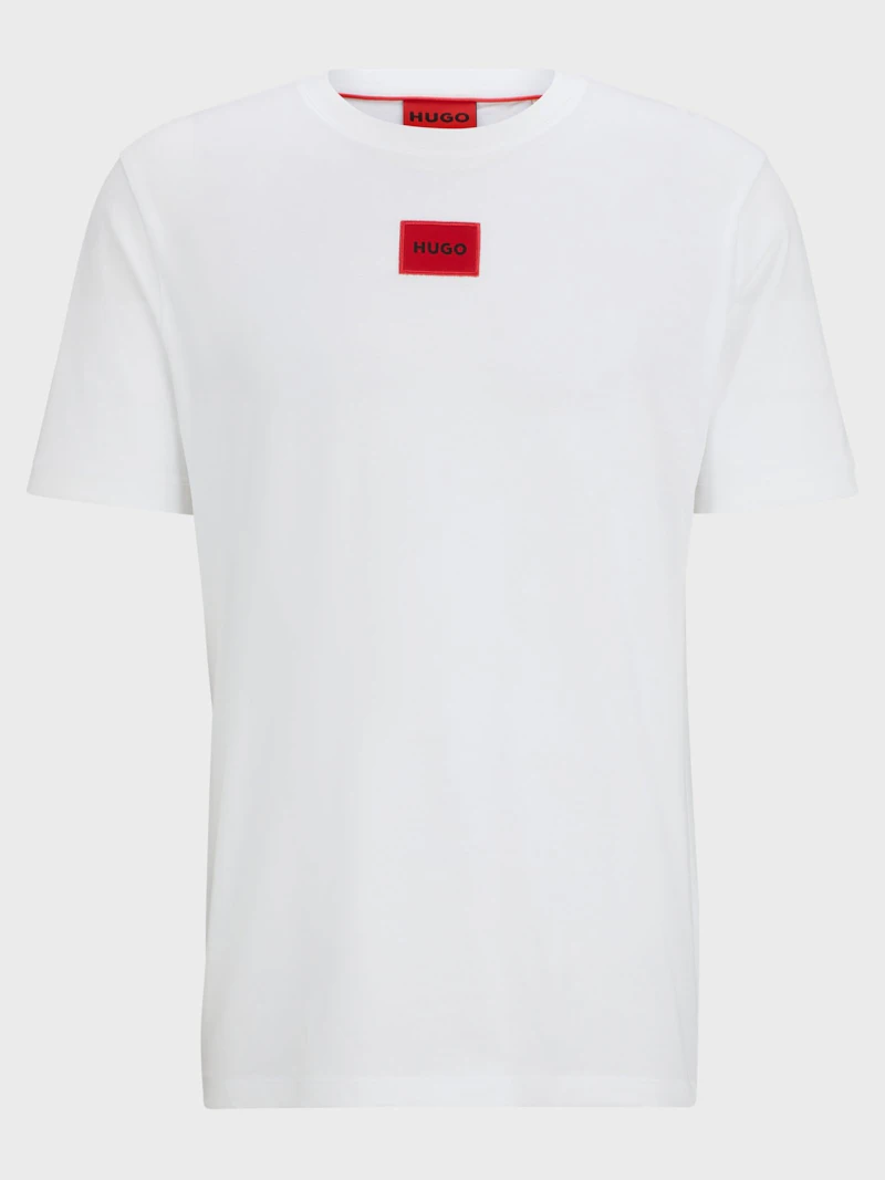 HUGO - T-SHIRT BLANC ÉTIQUETTE ROUGE