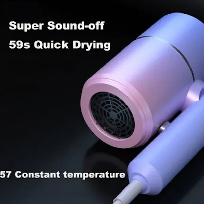 Mini Travel Hair Dryer 1200w 220-240 Voltage Heating Cooling Hairdryer Uk