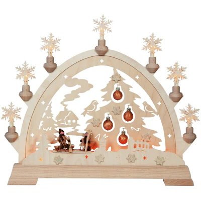 Schwibbogen Tannenbaum mit Figuren