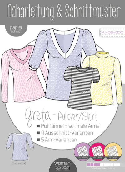 PAPIERSCHNITT SHIRT GRETA | GRÖSSE 32-50