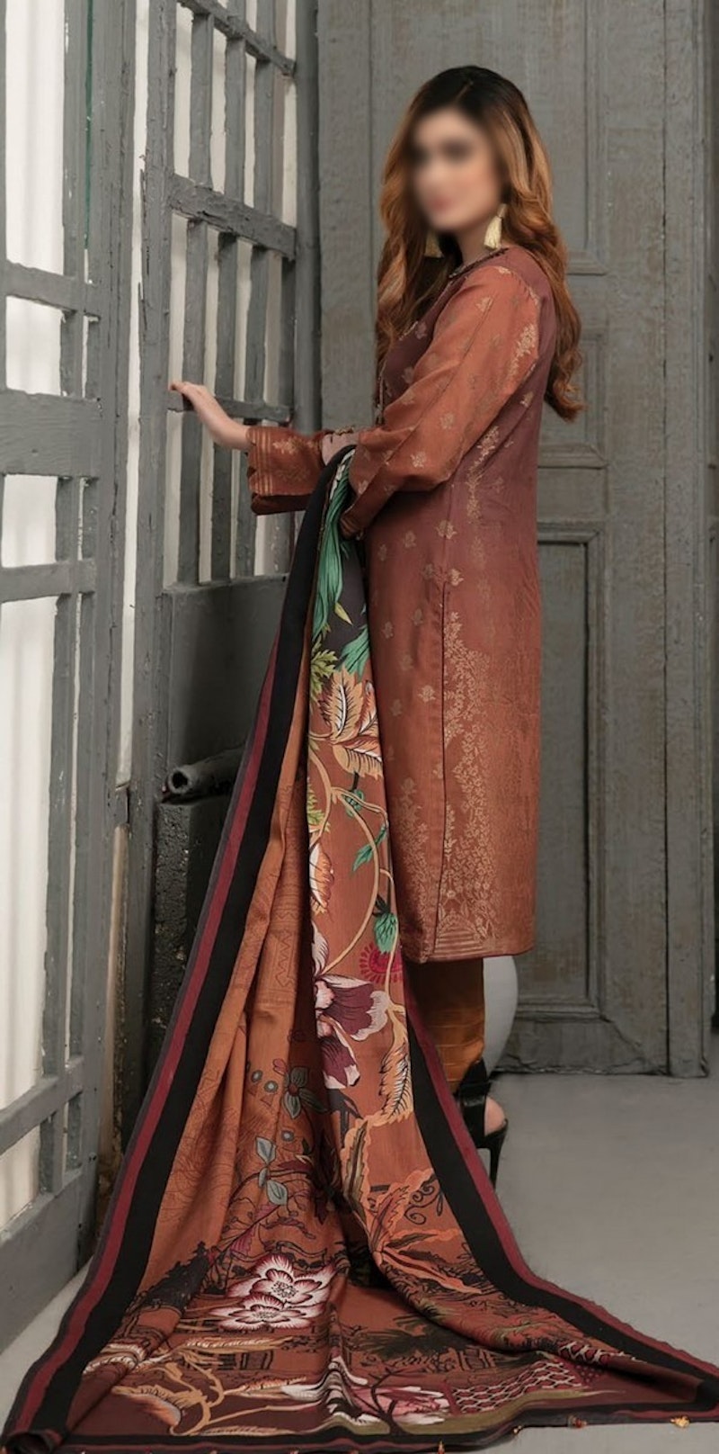TAWAKKAL Talita Shaded Unstitched Viscose Banarsi Collection D-9556