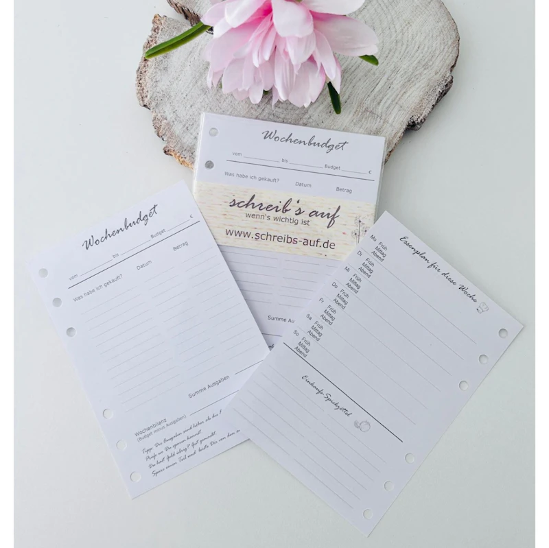 Planer/ Wochenbudget weiß 