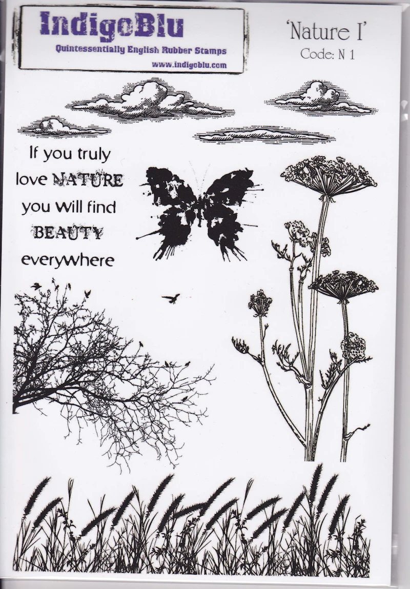 Indigo Blu A5 Stempelset "Nature I"