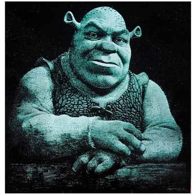 Shrek - gravirano na platno