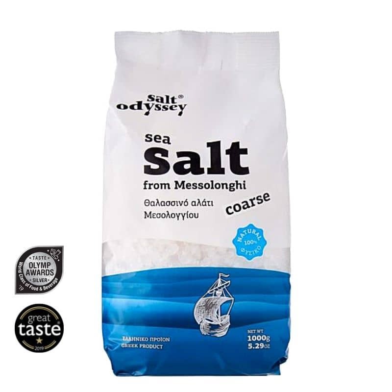 salt odyssey Grobes Gourmet Meersalz aus Messolonghi 1kg