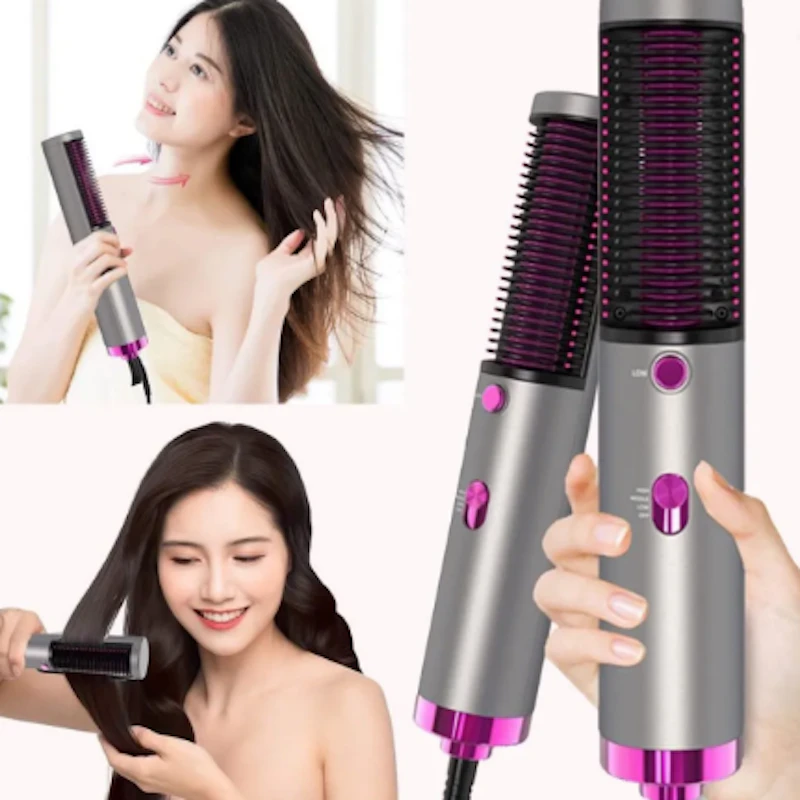 New Hot Air Hair Dryer Brush 3 In 1 Hair Blow Dryer Straightener Volumizer Negative Ion Styler Comb Kit For Wet Dry Hair