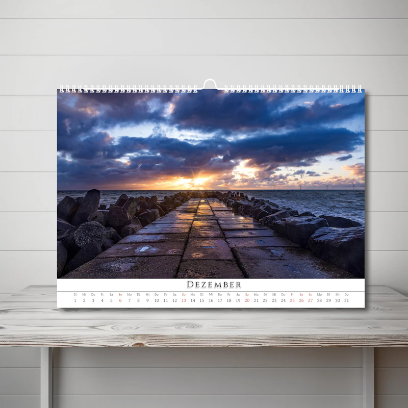 DIN A3 Wandkalender Dänemark 2026