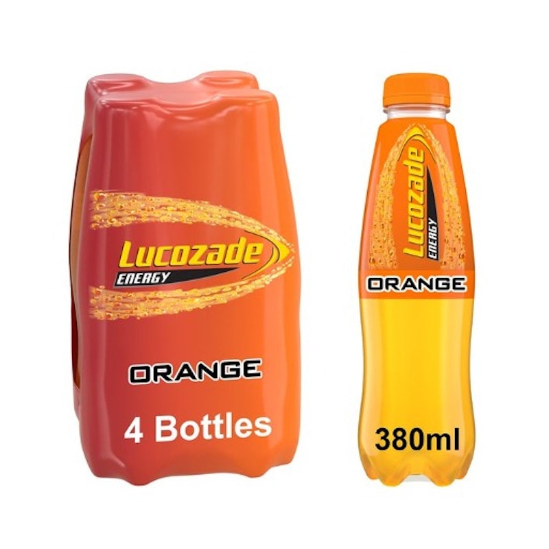 Lucozade Energy Drink Orange 4 Pack 4 x 380m