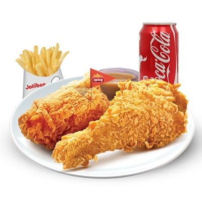 2pcs chickenjoy with side and 1 Coke (Jollibee)