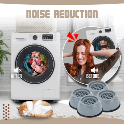 ድምፅ መቀነሻ - Washing Machine Foot Pads 4Pc