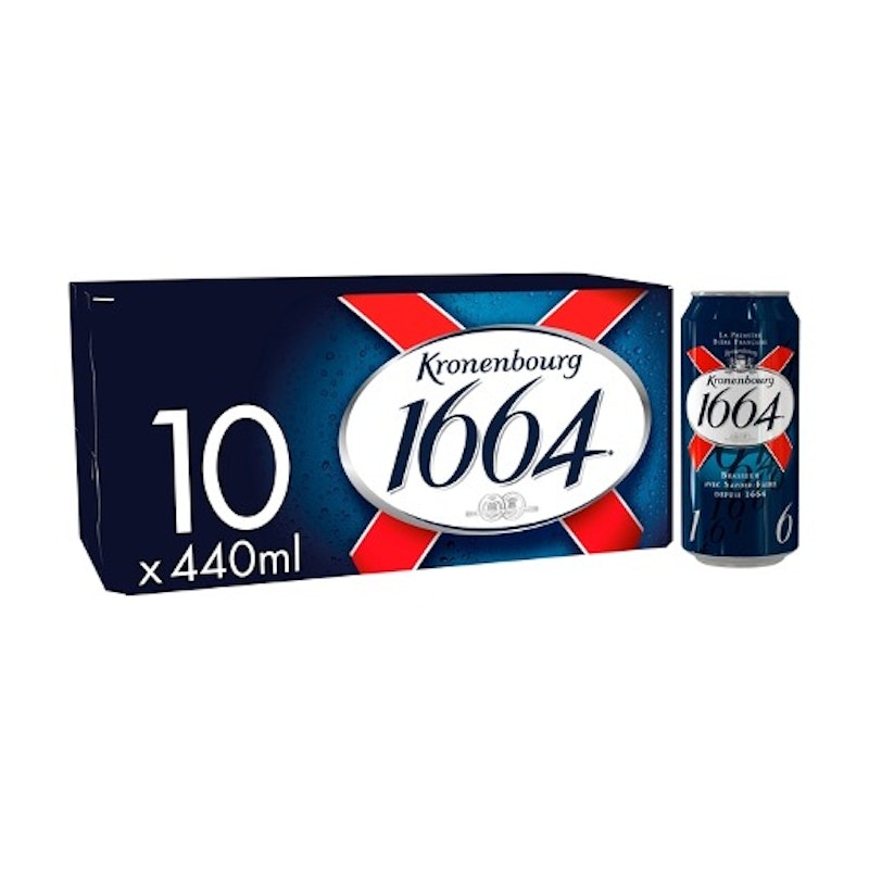 Kronenbourg 1664 Lager Beer Cans 10 x 440ml ( OFFER)