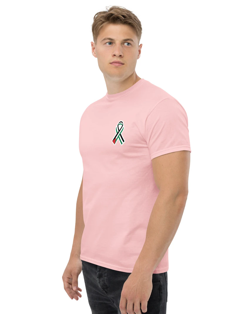Palestinian flag ribbon black t shirt
