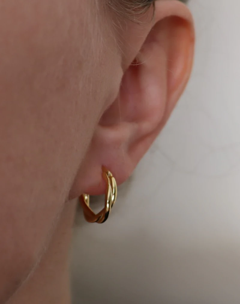 Twist Hoops - Gold Vermeil