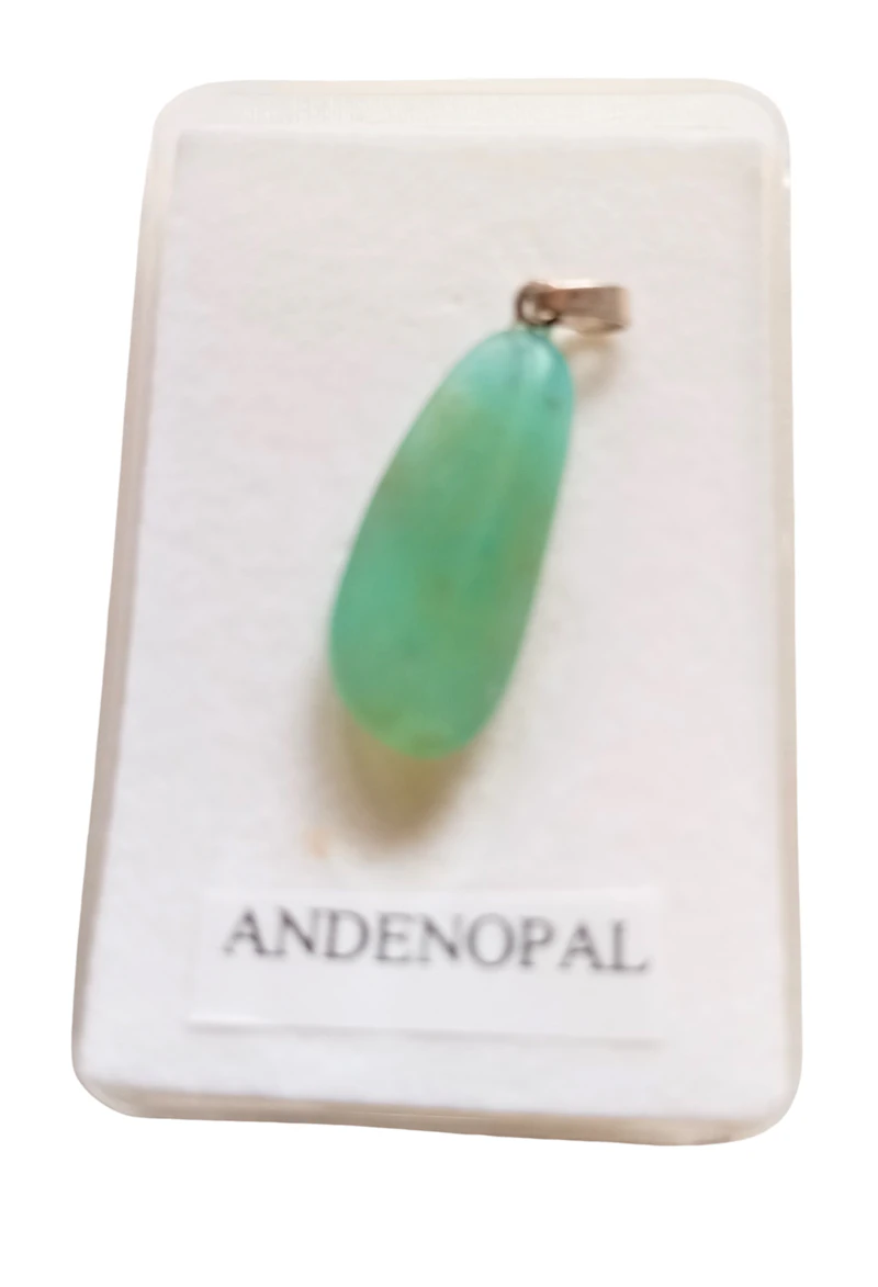 Edelsteinanhänger Andenopal grün Einzelstück