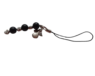 Handyanhänger Blaufluss mit Engelchen Unikat