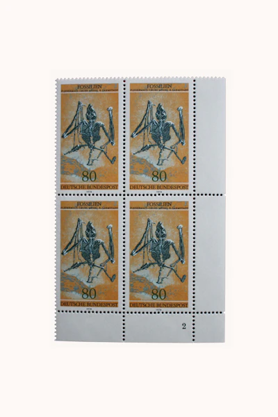 Robbert´s Briefmarken Deutschland MiNr. 974-75, Fossilien, V-Block, postfrisch