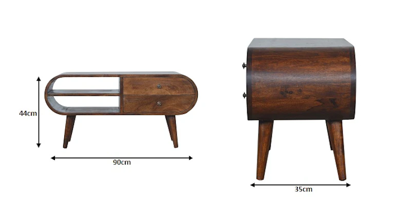 Chestnut Circular Media Unit 