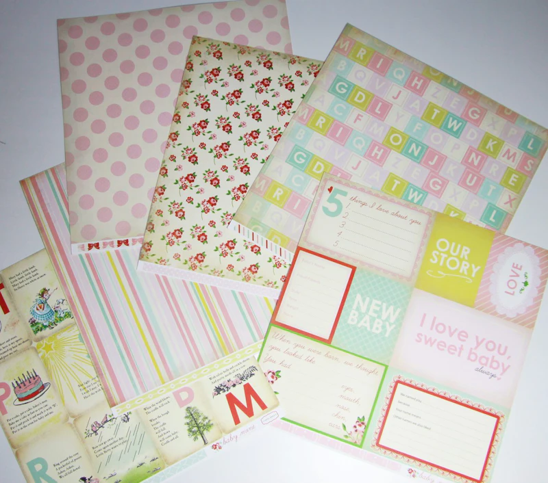 Scrapbook-Set "Baby Mine", Girl