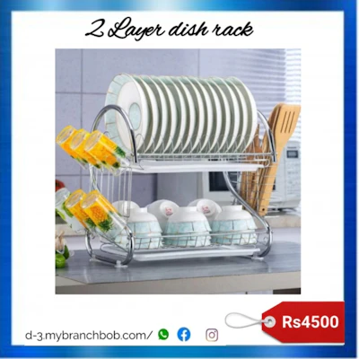 2 Layer Dish Drainer Rack