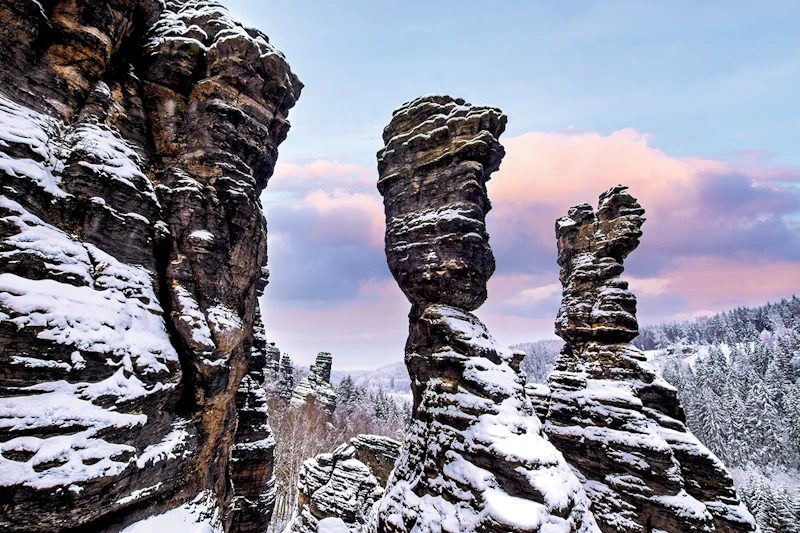 Die Herkulessäulen im Winter