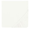 MALAGA 155 Single-Jersey Spannbetttuch weiß, farbig gesäumtes Feinrippband