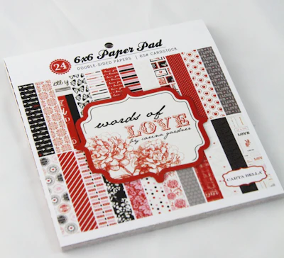 Scrapbook-Block "Words of Love"