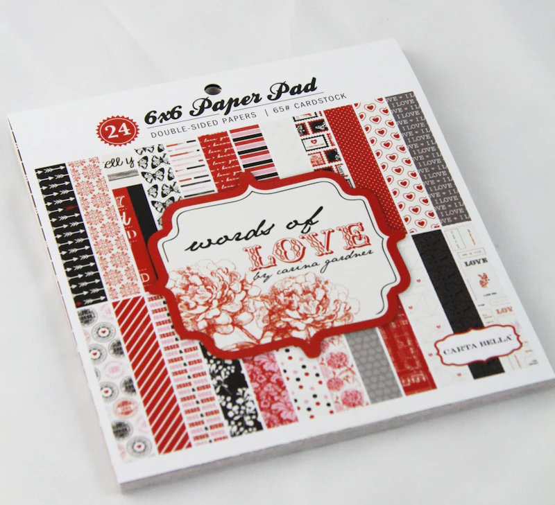 Scrapbook-Block "Words of Love"