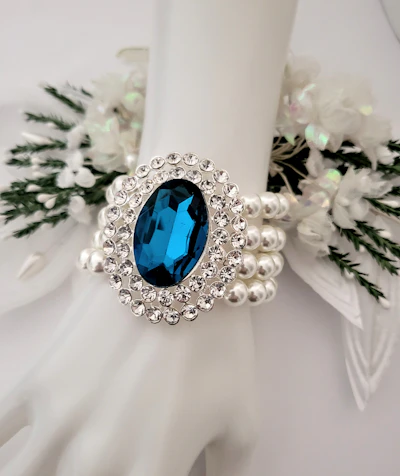  bracelet princess Diana blue crystal 