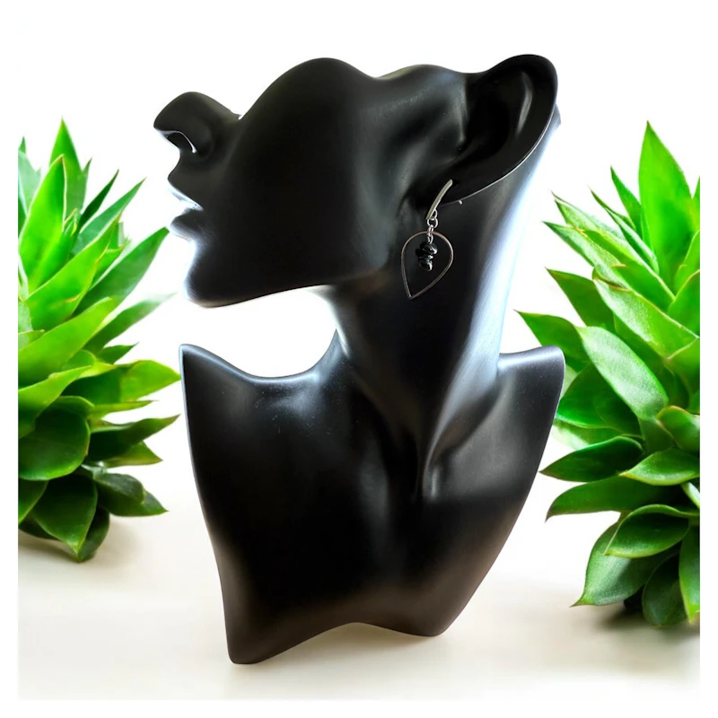 Ohrringe "Liara" mit Obsidian
