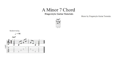 A Minor 7 Chord - TABS & Sheet Music