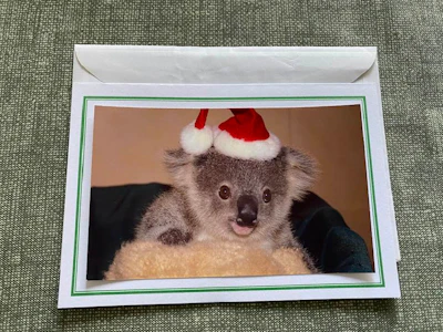 Klappkarte mit Umschlag - "Frohe Weihnachten und einen guten Rutsch ins Neue Jahr"