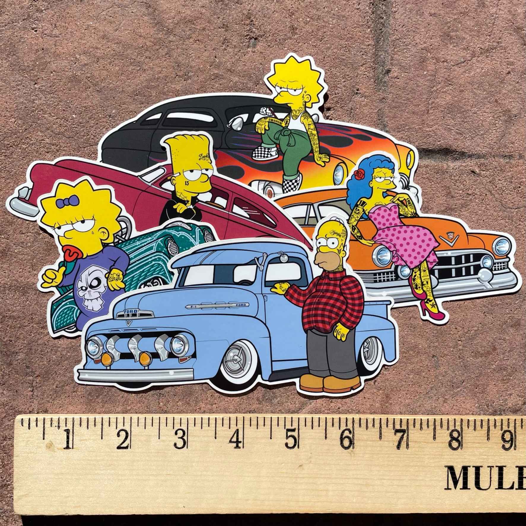 Maggie Homer and Lisa Car Window Sticker Decal Marge Bart The Simpsons Family