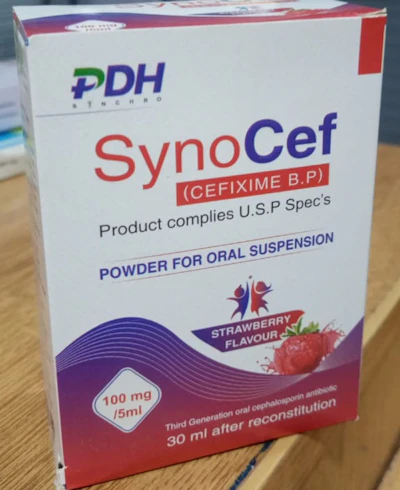 Synocef 100mg/5ml(Cefixime USP) Suspension 