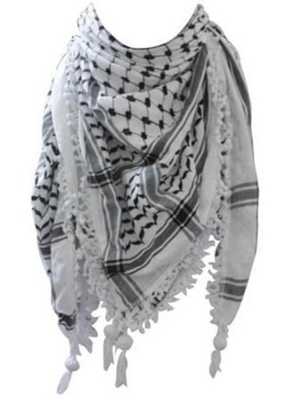 Original palestine white kufiya scarf for sale